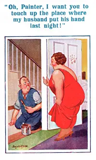 Frump: Comic postcard, Ambiguous instructions to the decorator