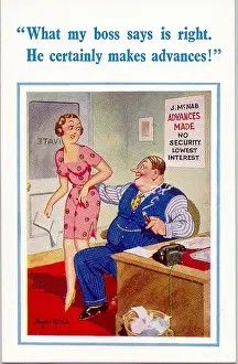 Mcnab: Comic postcard, Boss who makes advances