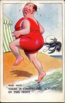 Wordplay: Comic postcard, Coastal attack, WW1