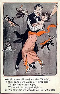 Spurgin: Comic postcard, Dancing couples - the tango