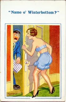 Winterbottom: Comic postcard, Delivery of a parcel