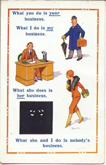 Nobodys: Comic postcard, Different interpretations of business