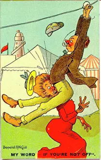 Marquees: Comic postcard, Edinburgh Exhibition