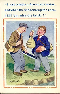 Strategies: Comic postcard, fishing strategies
