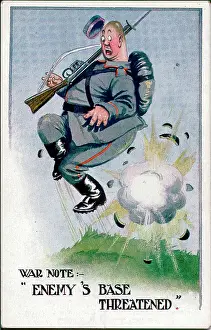 Wordplay: Comic postcard, German soldier, WW1