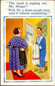 Complaining: Comic postcard, Hotel guest's complaint