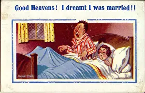 Dreamed: Comic postcard, I dreamt I was married!!
