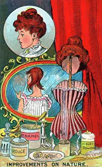 Auburn: Comic Postcard - Improvements on Nature - Hair and Make-up