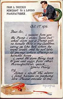 The Donald Mcgill Archive Collection: Comic postcard, letter from overseas customer