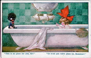 Wink: Comic postcard, Little girl in the bath