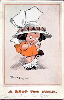 Spurgin: Comic postcard, Little girl in embarrassing situation
