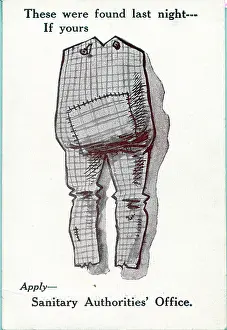 Patched: Comic postcard, Lost and found clothing