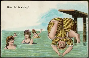 Dives: Comic Postcard - Ma Diving