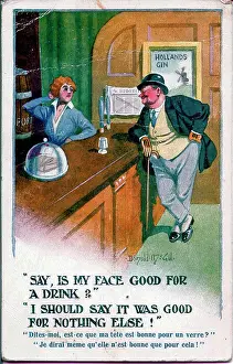 The Donald Mcgill Archive Collection: Comic postcard, Man orders drink in pub
