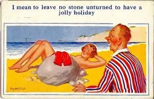 Unturned: Comic postcard, Man and woman at the seaside