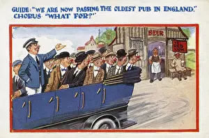 Alcoholics: Comic Postcard - Missing out on a drink