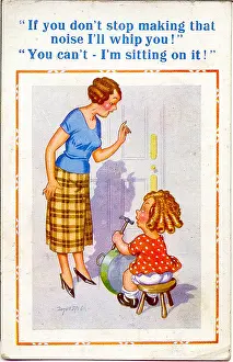 Smack: Comic postcard, Mother and daughter