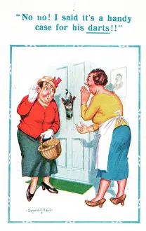 Mishearing: Comic postcard, novel use for gas mask, WW2