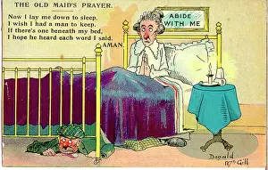 Spinster: Comic postcard, The Old Maid's Prayer