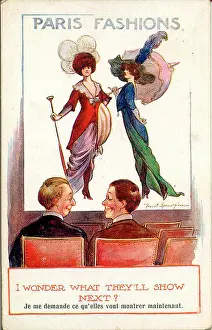 Wordplay: Comic postcard, Paris Fashions