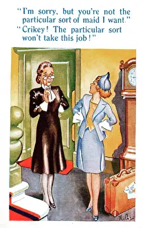 Snooty: Comic postcard, not the particular sort of maid