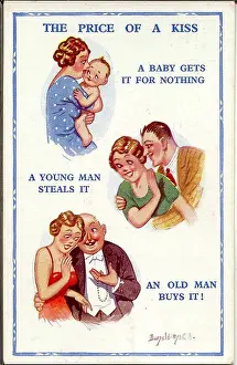 Steals: Comic postcard, The Price of a Kiss