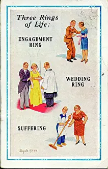 Bossy: Comic postcard, Three Rings of Life