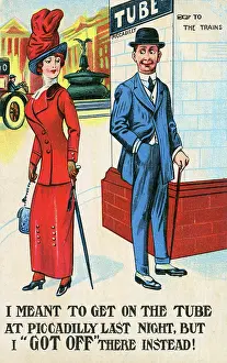 Eyeing: Comic Postcard - Romance at Piccadilly Circus