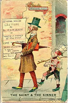 Stiggins: Comic postcard, The saint and the sinner