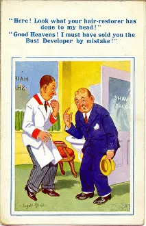 Bumps: Comic postcard, Sale of wrong product
