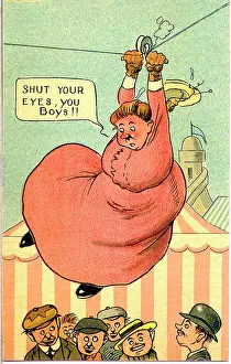 Skelter: Comic postcard, Scene at a fun fair