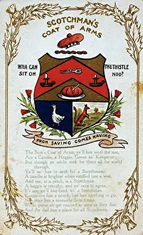 Scotsmen: Comic postcard, Scotchman's coat of arms