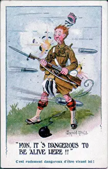 The Donald Mcgill Archive Collection: Comic postcard, Scottish soldier on Western Front, WW1