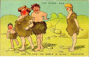 Unattractive: Comic postcard, Stone Age attractions