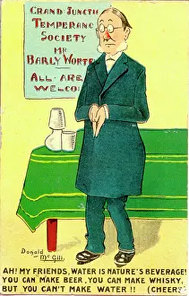 Wimp: Comic postcard, Temperance satire