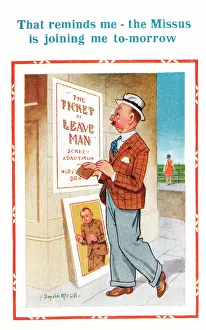 Wimp: Comic postcard, The Ticket of Leave Man