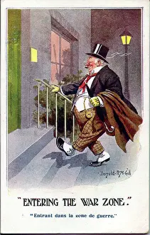 The Donald Mcgill Archive Collection: Comic postcard, Tipsy man arriving home