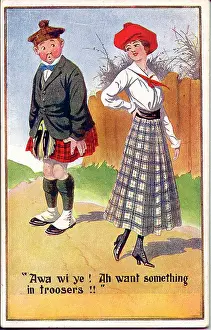 The Donald Mcgill Archive Collection: Comic postcard, Woman rejects Scotsman