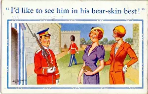 Entendre: Comic postcard, Women and soldiers