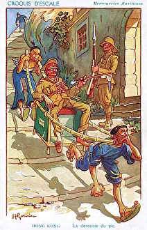 Westerners: Comic scene in Hong Kong, China