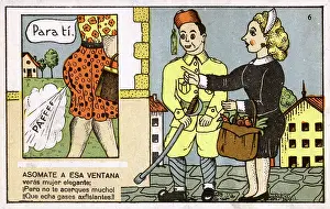 Tassel: Comic Spanish postcard
