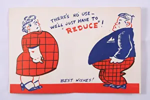 X100530: Comical birthday card, inner card joke, fat