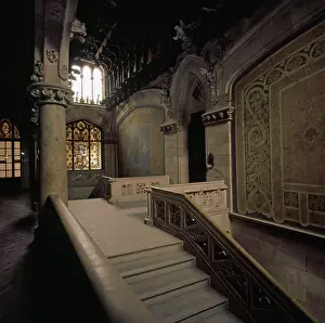 Stair: Comillas Pontifical University. Interior. Comillas, Spain