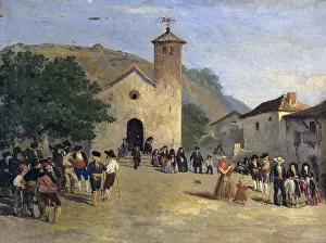 Locality: Coming out from a mass. Anonymous painting, 19th