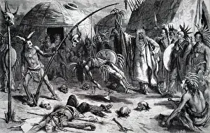 Tribes: Commanche tribe: Lake Winnipeg. Initiation ceremony