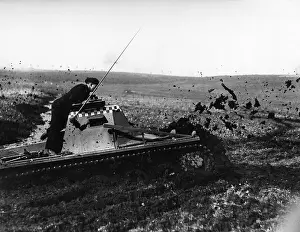 Stuck: Command tank in difficult terrain during a maneuver, 193