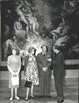 Conservator: Commander Norstad of NATO in front of Rubens painting