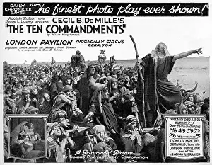 Mille: The Ten Commandments film advertisement, 1924