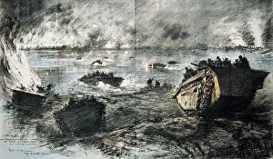 Grineau: Commandos Crossing the Rhine at Wesel; Second World War, 194