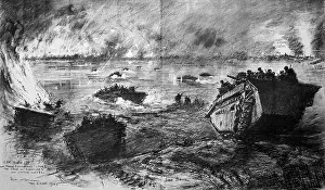 Grineau: Commandos Crossing the Rhine at Wesel; Second World War, 194